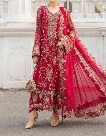 Unstitched Embroidered Chiffon 3PC | FW-018