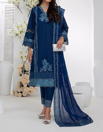 Unstitched Embroidered Dhanak 3PC | WC-046