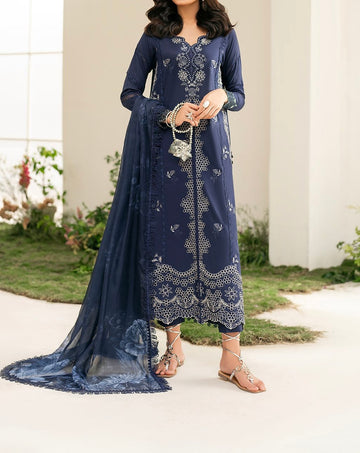 Unstitched Embroidered Dhanak 3PC | WC-045A