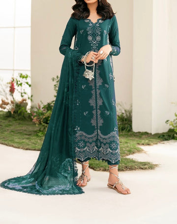 Unstitched Embroidered Dhanak 3PC | WC-045C