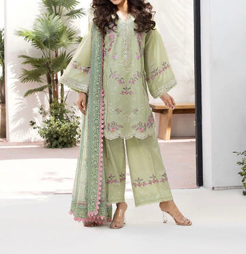 Unstitched Embroidered Dhanak 3PC | WC-047