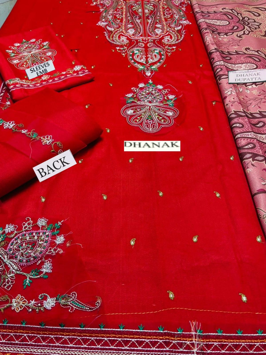 Unstitched Embroidered Dhanak 3PC | WC-072