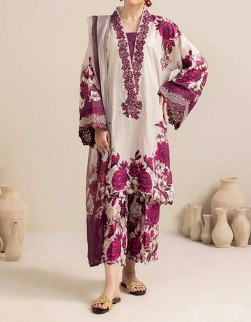 Unstitched Printed Lawn 3PC | SC-054A