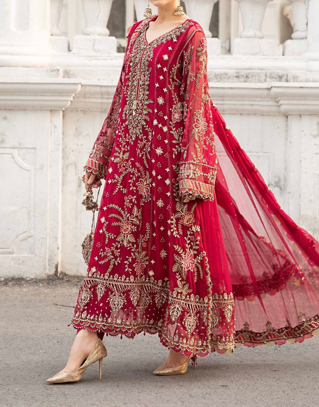 Unstitched Embroidered Chiffon 3PC | FW-018
