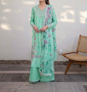 Unstitched Embroidered Lawn 3PC | SC-091