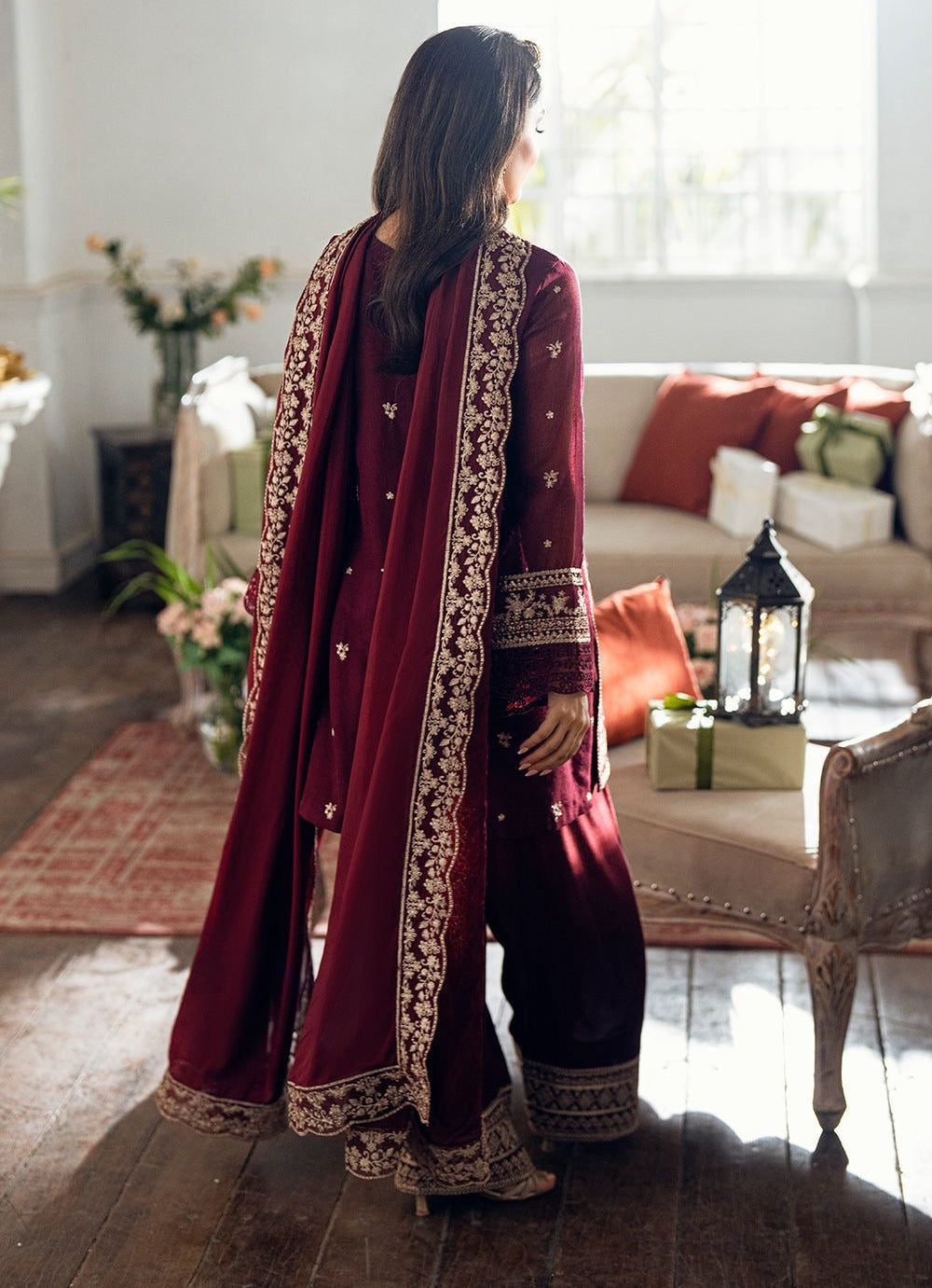 Unstitched Embroidered Dhanak 3PC | WC-077