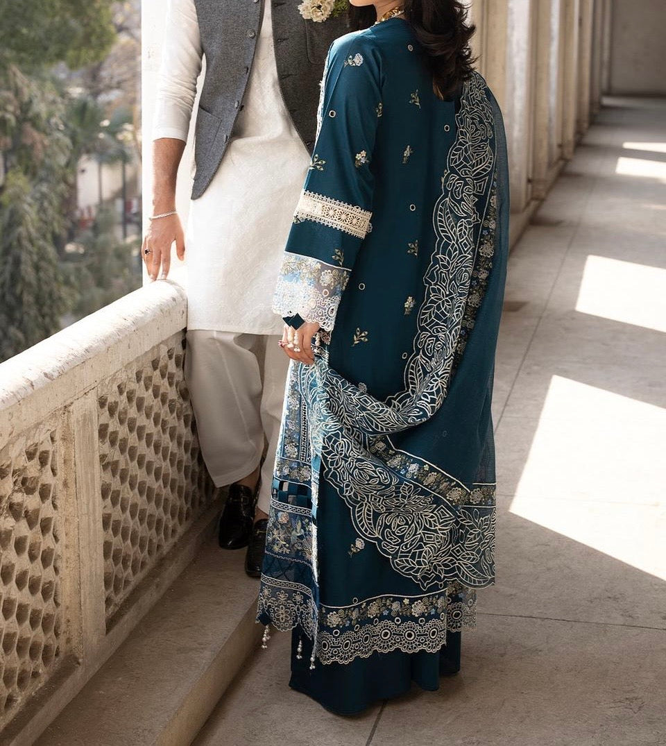 Unstitched Embroidered Lawn 3PC | SC-002