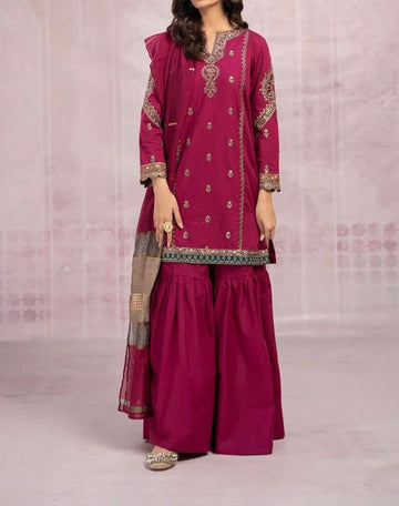 Unstitched Embroidered Lawn 3PC | SC-027A
