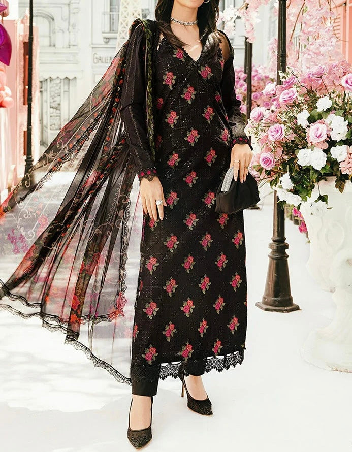 Unstitched Embroidered Dhanak 3PC | WC-048