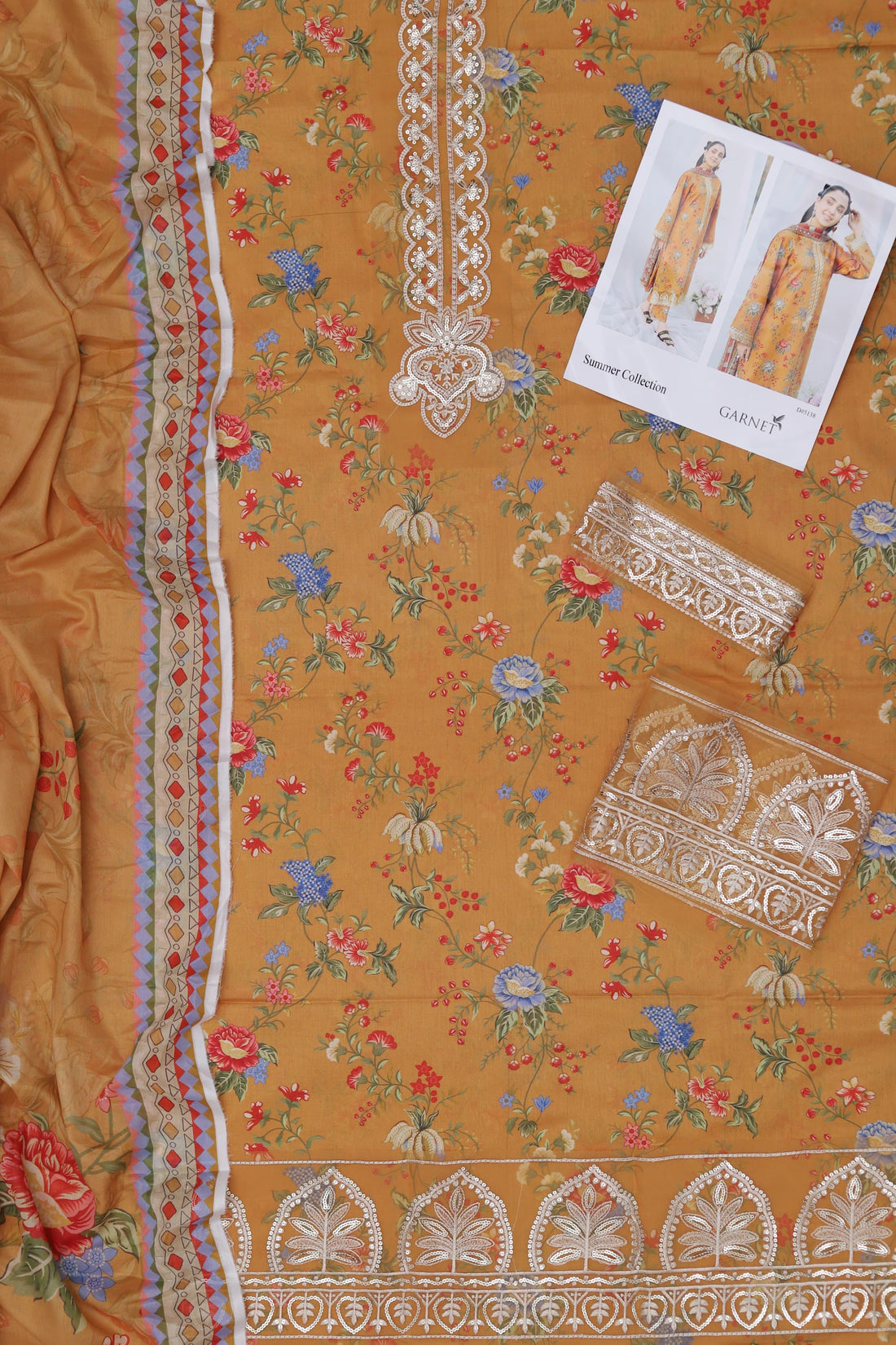 Unstitched Printed Lawn 3PC | SC-128