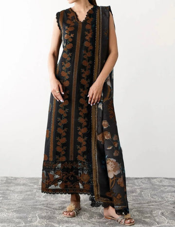 Unstitched Embroidered Dhanak 3PC | WC-009A