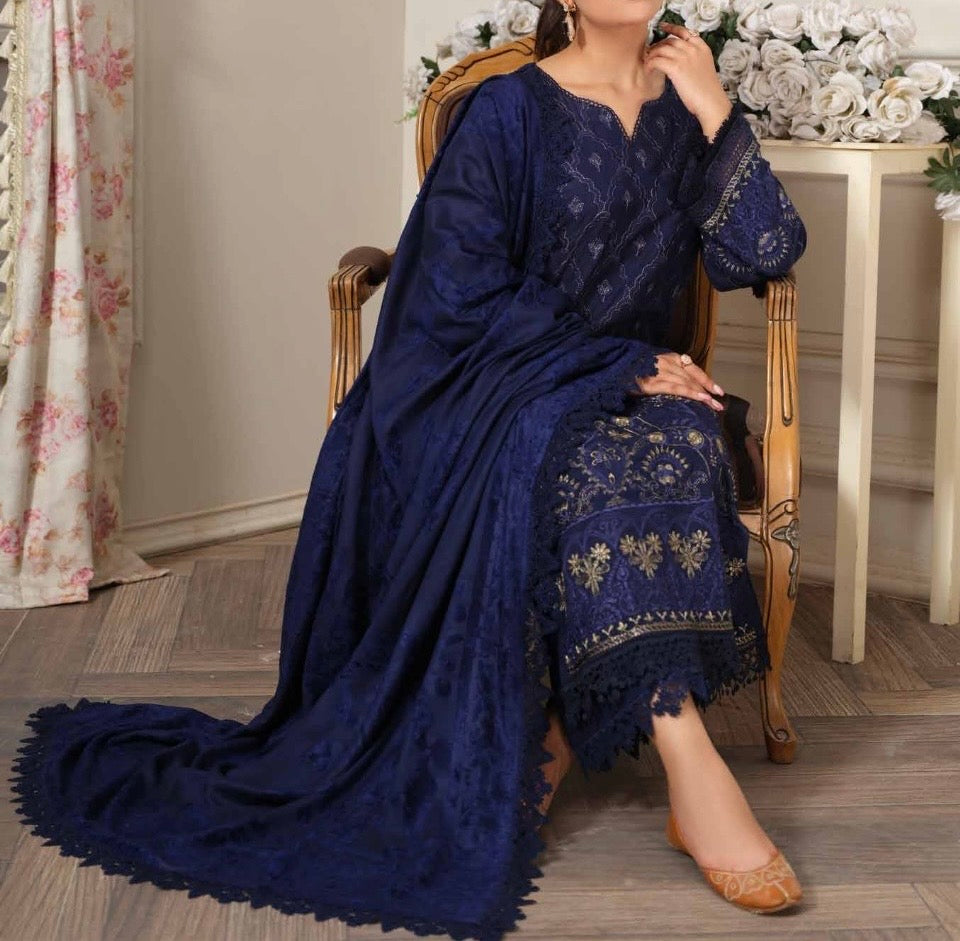 Unstitched Leather Peach 3PC | WC-020