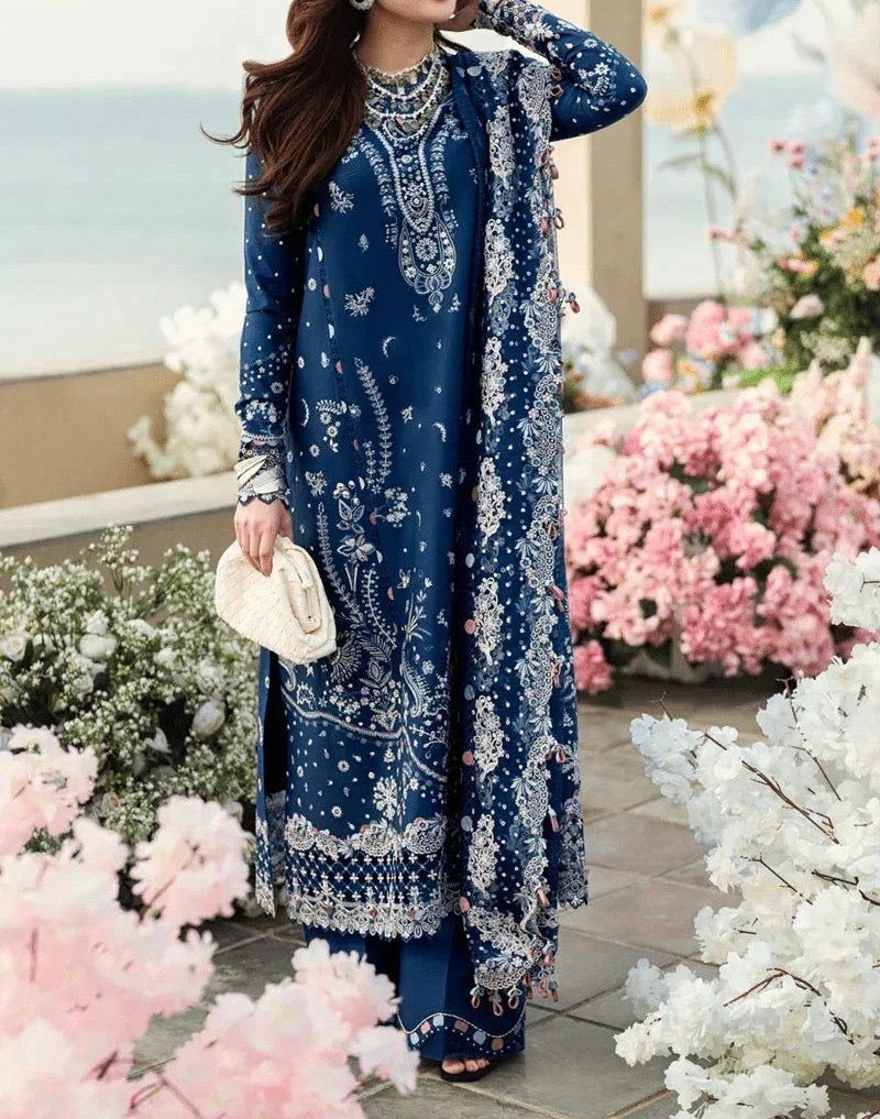 Unstitched Embroidered Dhanak 3PC | WC-075