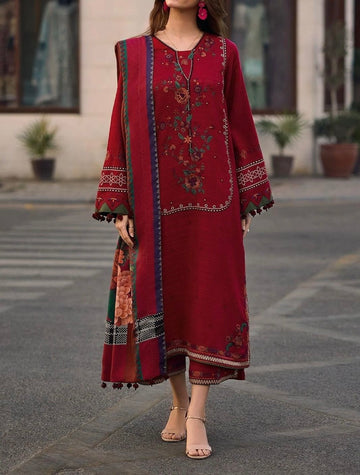 Unstitched Embroidered Lawn 3PC | SC-040