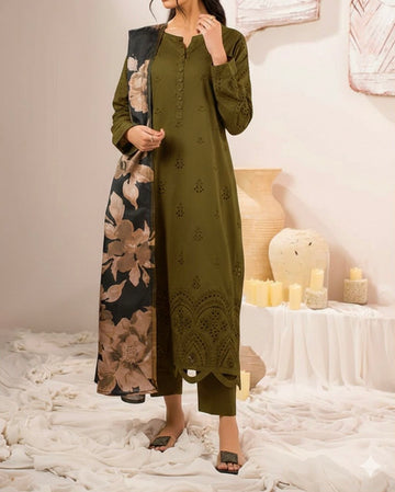 Unstitched Embroidered Lawn 3PC | SC-071A