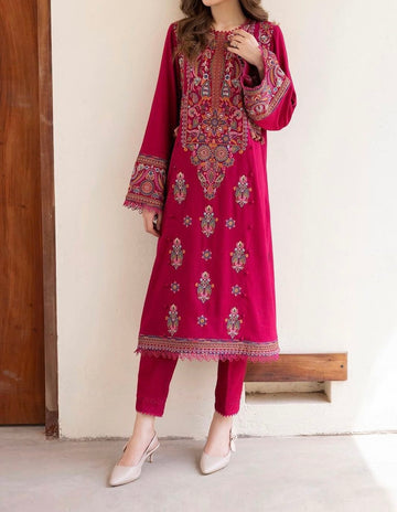 Unstitched Embroidered Dhanak 2PC | WC-094