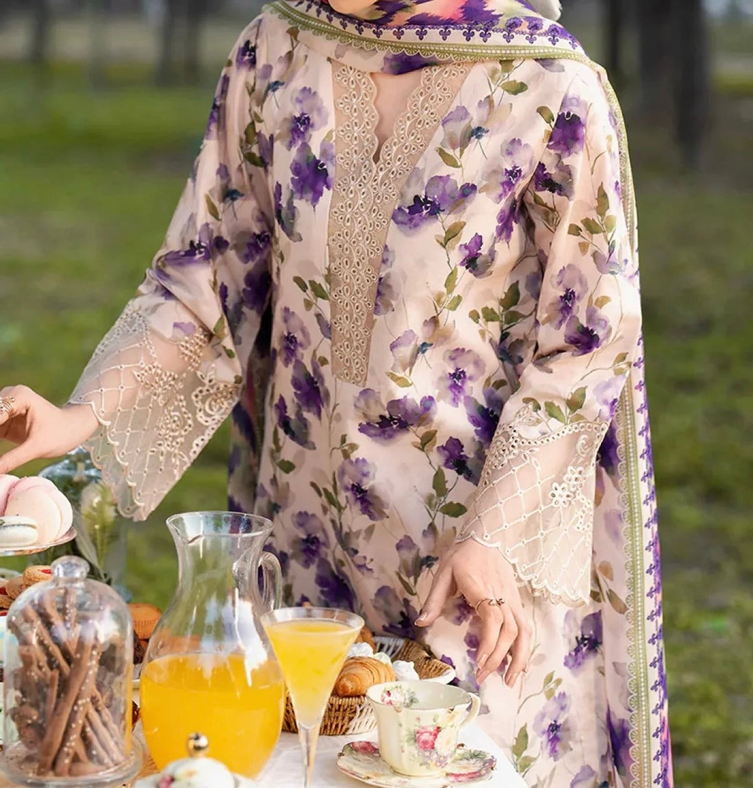 Unstitched Printed Lawn 3PC | SC-114