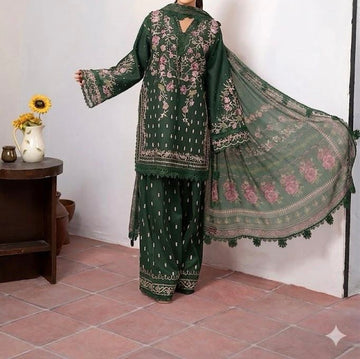 Unstitched Embroidered Lawn 3PC | SC-109A