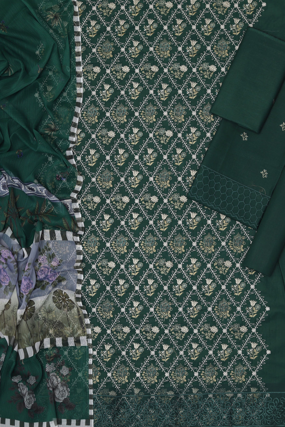 Unstitched Embroidered Lawn 3PC | SC-029A