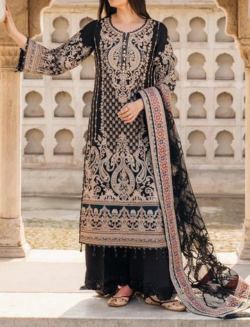 Unstitched Embroidered Organza 3PC | FW-014