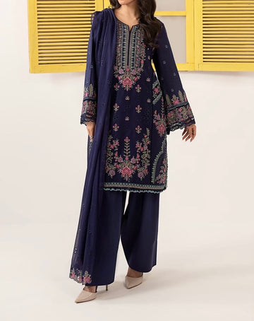 Unstitched Embroidered Dhanak 3PC | WC-115