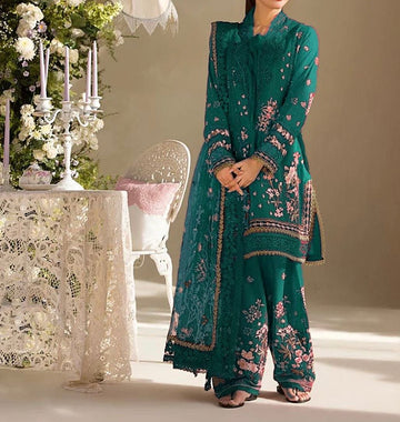 Unstitched Embroidered Dhanak 3PC | WC-036A