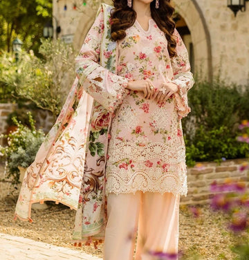 Unstitched Embroidered Lawn 3PC | SC-075