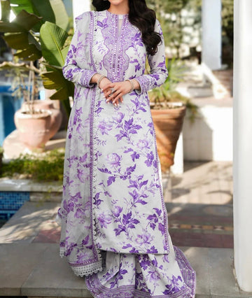Unstitched Printed Lawn 3PC | SC-126