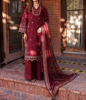 Unstitched Embroidered Lawn 3PC | SC-134