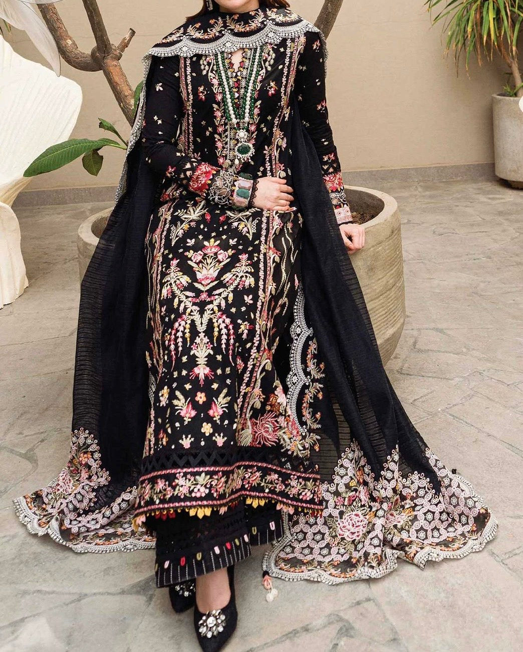 Unstitched Embroidered Lawn 3PC | SC-014