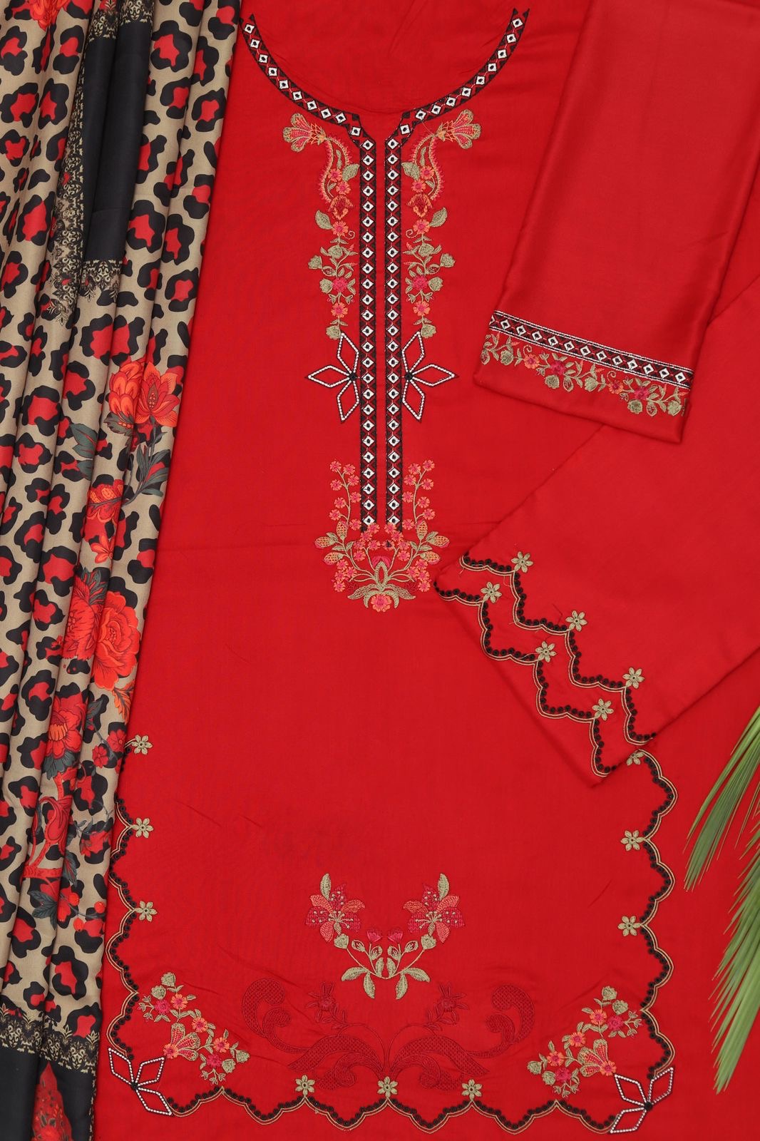 Unstitched Embroidered Dhanak 3PC | WC-098