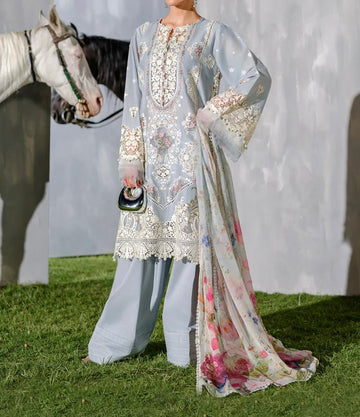 Unstitched Embroidered Lawn 3PC | SC-061