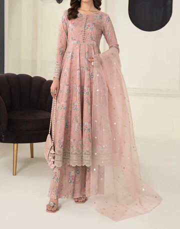 Unstitched Printed Lawn 3PC | SC-041