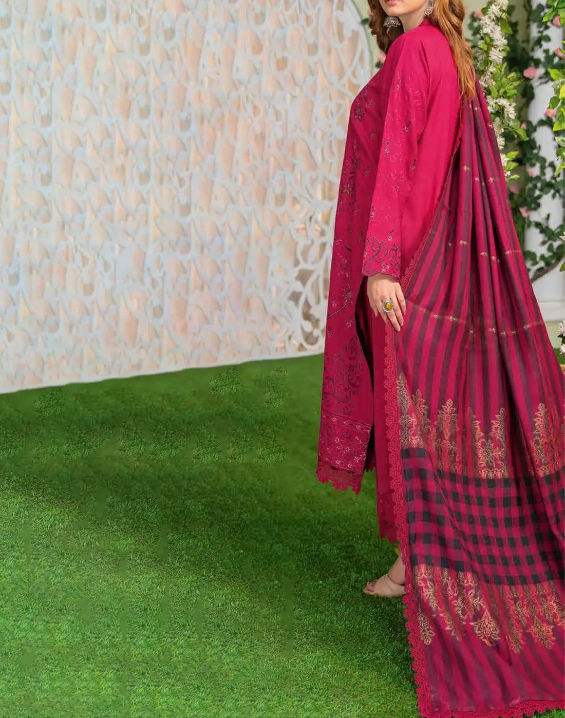 Unstitched Embroidered Dhanak 3PC | WC-014