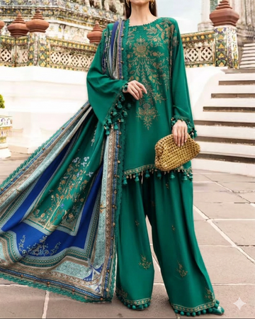 Unstitched Embroidered Lawn 3PC | SC-130B