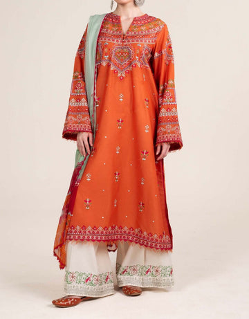 Unstitched Embroidered Lawn 3PC | SC-063