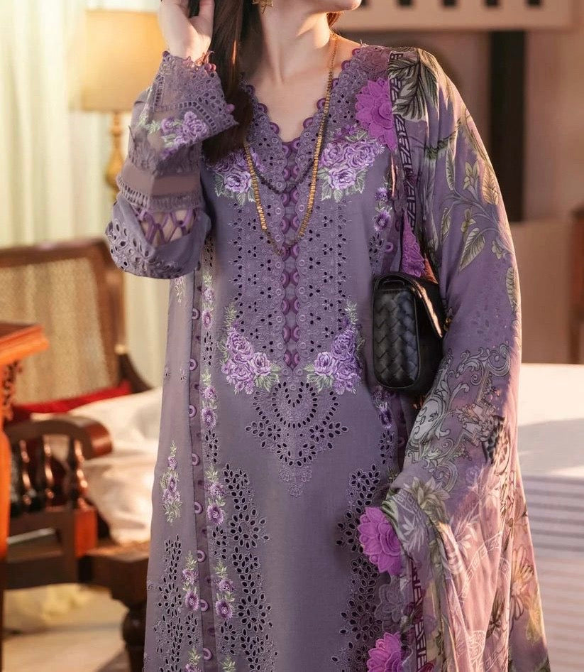 Unstitched Embroidered Dhanak 3PC | WC-096