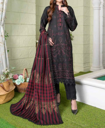 Unstitched Embroidered Dhanak 3PC | WC-012