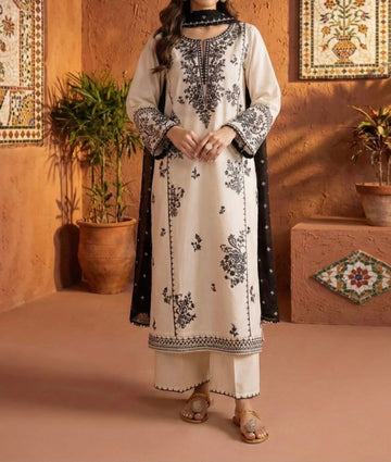 Unstitched Embroidered Lawn 3PC | SC-033