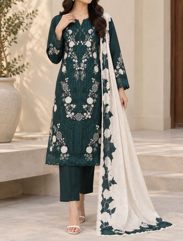 Unstitched Embroidered Dhanak 3PC | WC-101B