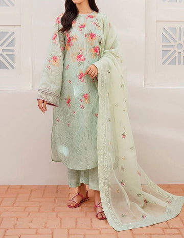 Unstitched Printed Lawn 3PC | SC-042