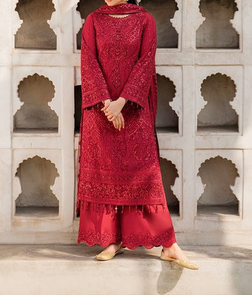 Unstitched Embroidered Net 3PC | FW-016