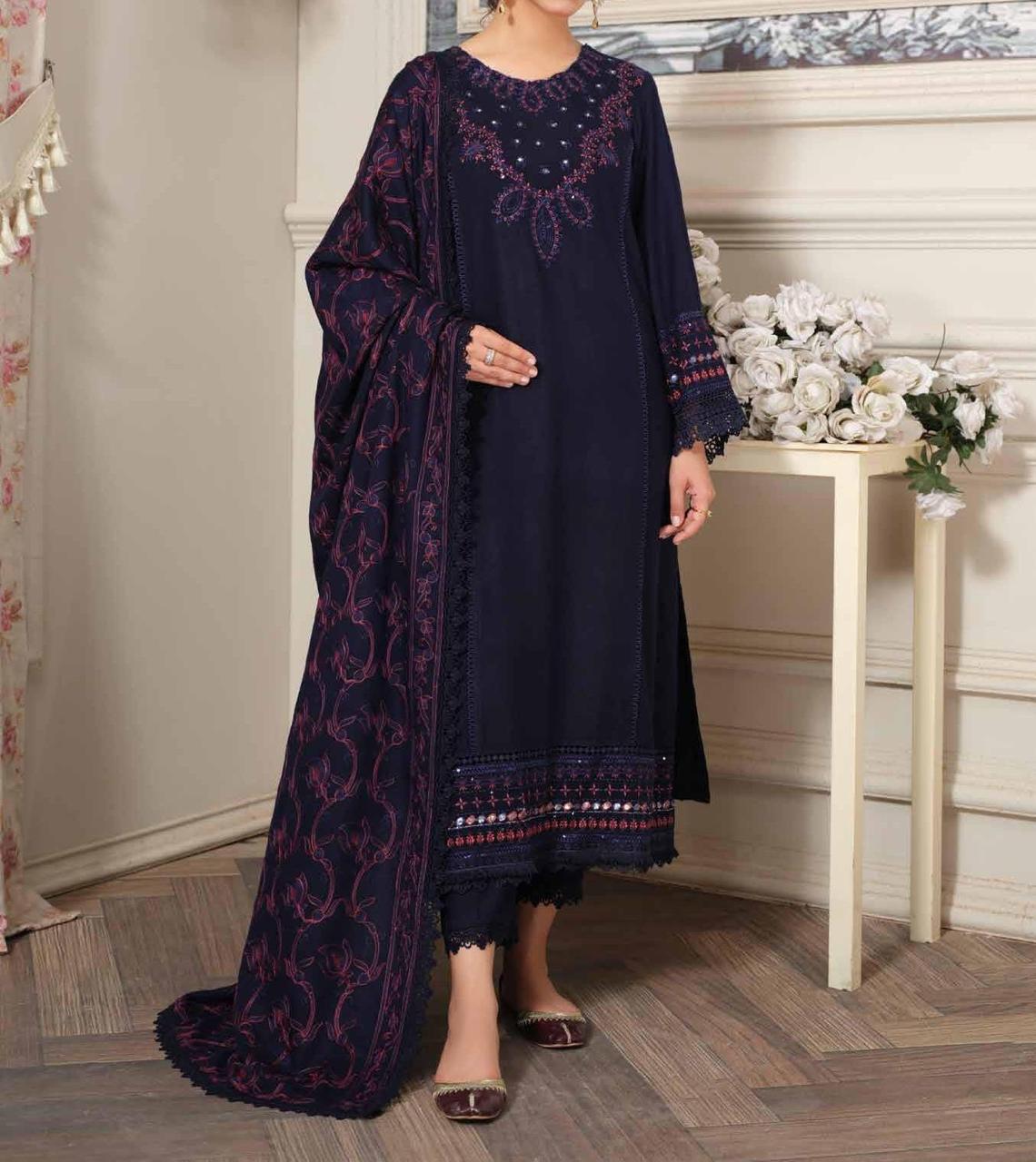 Unstitched Leather Peach 3PC | WC-022