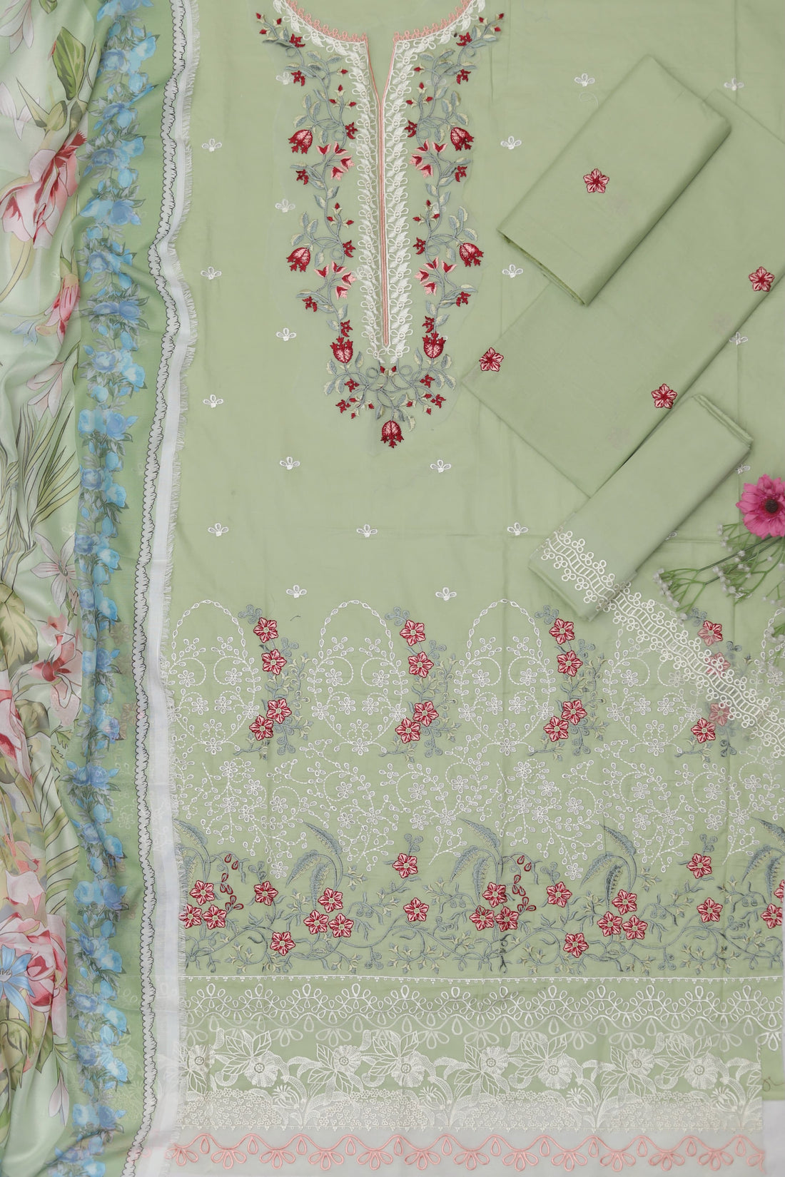 Unstitched Embroidered Lawn 3PC | SC-171A