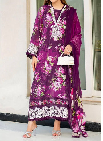 Unstitched Embroidered Lawn 3PC | SC-101