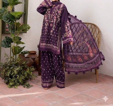 Unstitched Embroidered Lawn 3PC | SC-109C