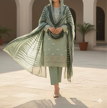 Unstitched Embroidered Lawn 3PC | SC-146