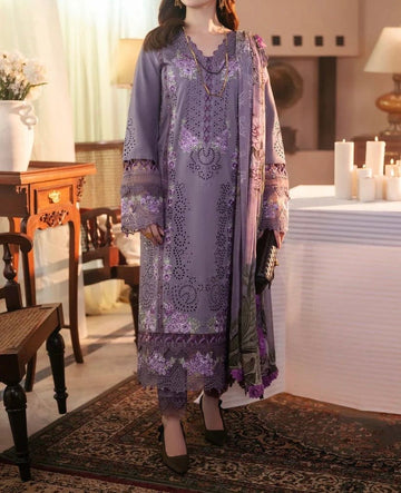 Unstitched Embroidered Dhanak 3PC | WC-096