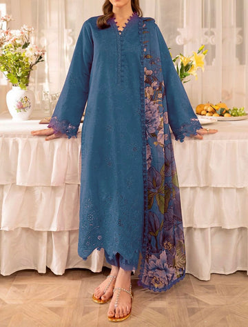 Unstitched Embroidered Dhanak 3PC | WC-008