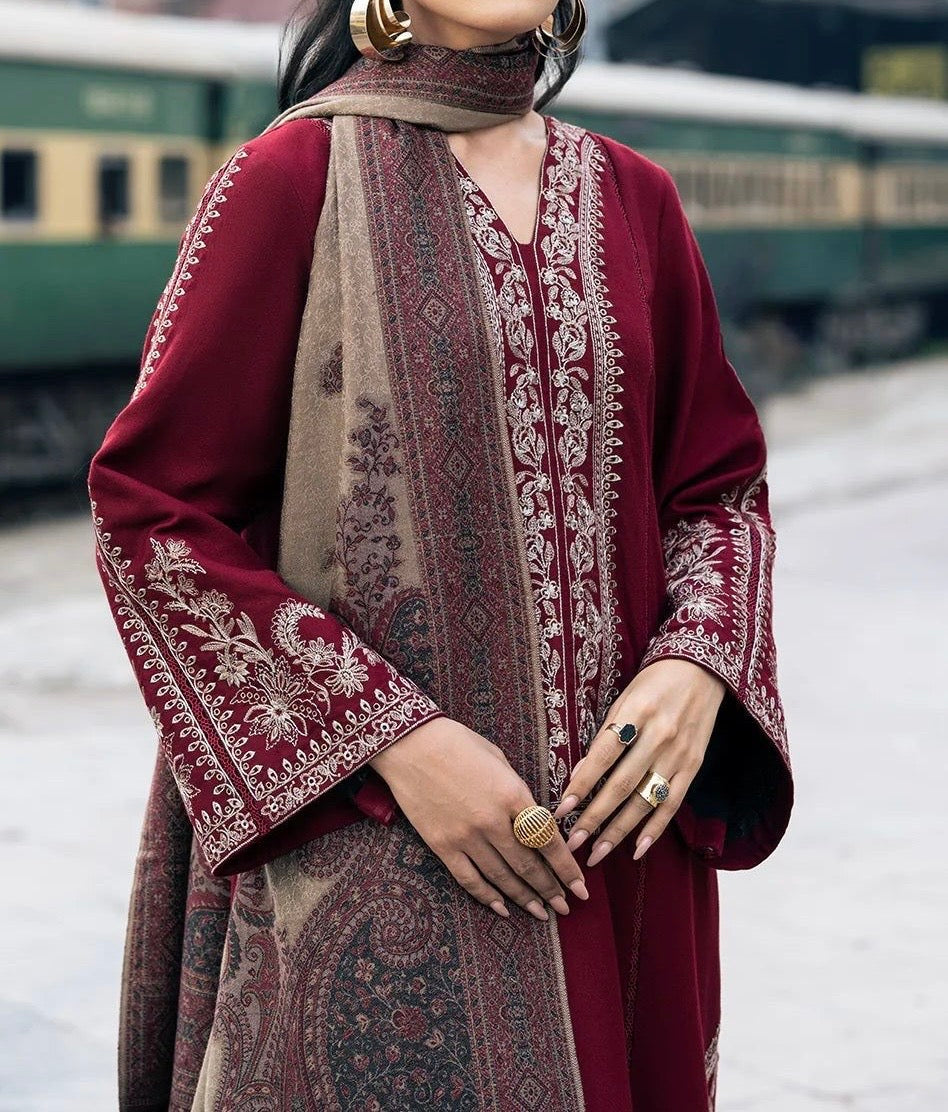 Unstitched Embroidered Lawn 3PC | SC-005
